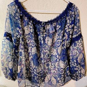 Sheer Peasant Blouse